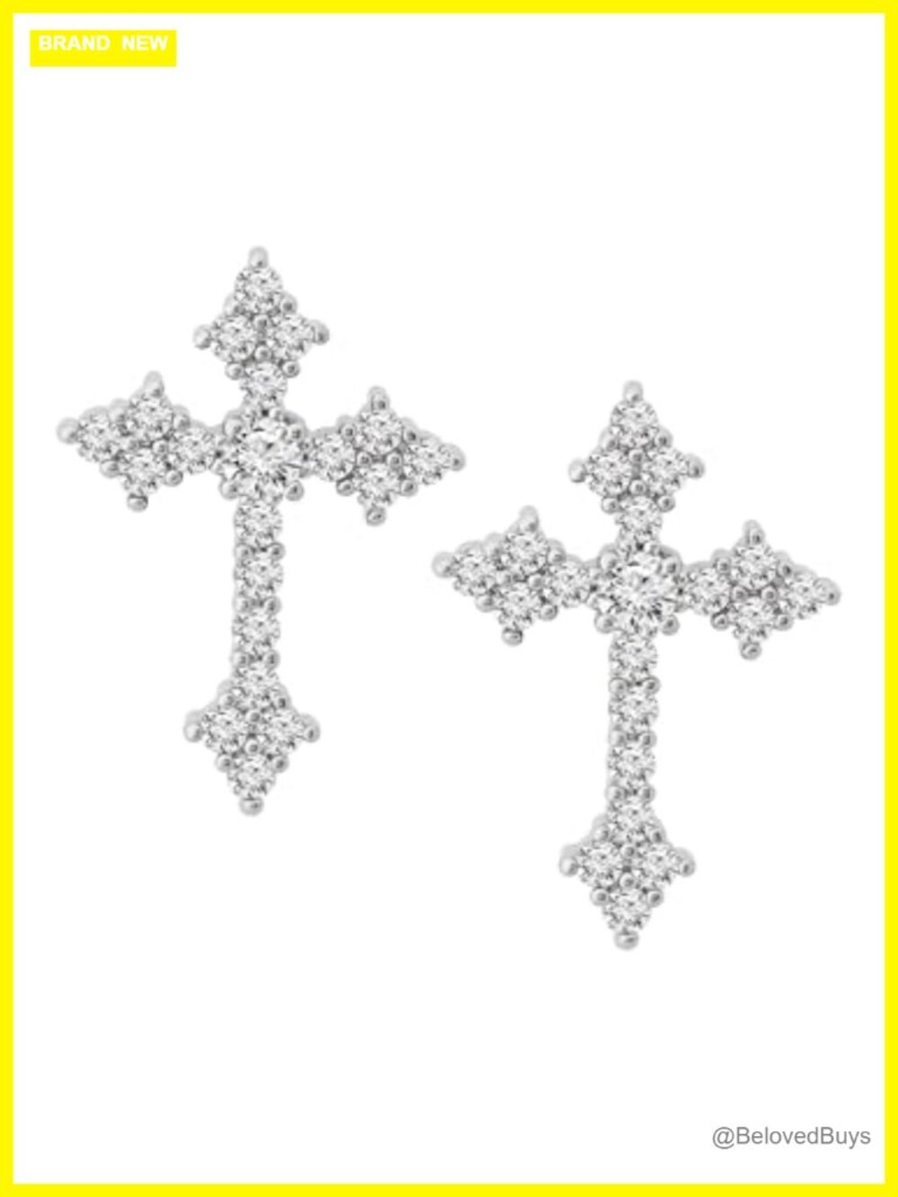 Cross Stud Earrings Copper Gothic Grunge Y2K